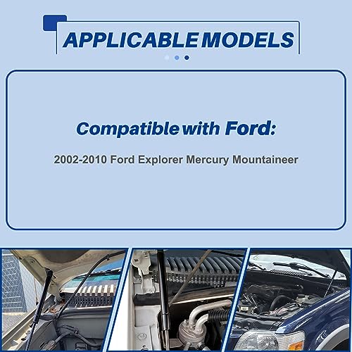 OTUAYAUTO Front Hood Struts - Replacement for 2002-2010 Ford Explorer Hood Lift Supports Shocks - OEM # 4142, SG404025 (Pack of 2) - Image 2
