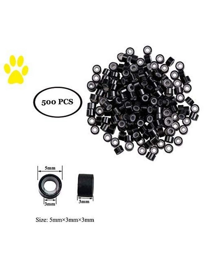 Orgrimmar Hair Extension Remove Pliers Pulling Hook 500 Pcs Micro Silicone Rings Bead Device Tool Kits For Professional Hair Styling Tools Accessory (Black)  - Image 5