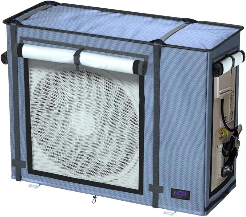 NGB Mini Split Cover for Outdoor Units,38.2"L x 17"W x 32.7"H,AC Protector for 24000-36000 BTU,600D Waterproof Air Conditioner Cover,Grey. - Image 1