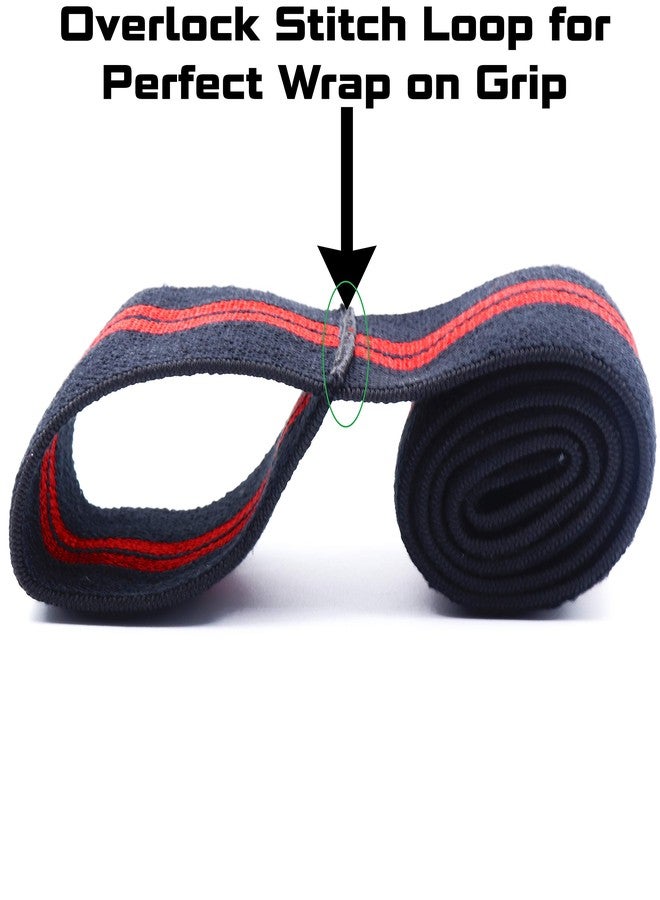 Kobo Power Lifting Elbow Wrap/Elbow Support for Weightlifting Body Building 40 Inches (Pair), Black-RED - Image 3