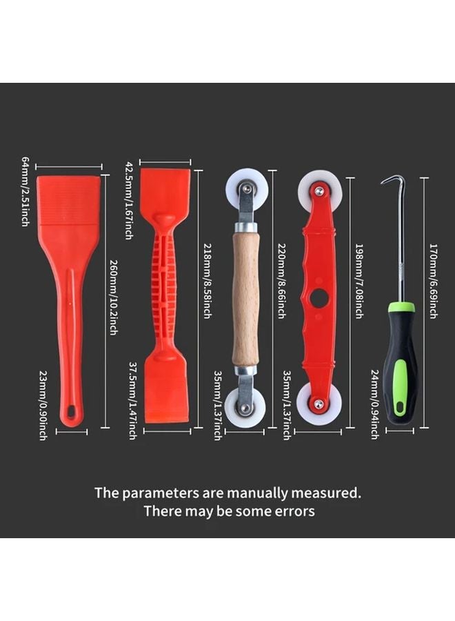 Aluminum Alloy Window Seal Strip Installer Tool Full Set Of 5 Pieces - Image 4