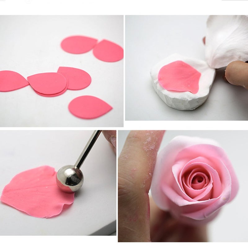 SK SK 3D Rose Petals Silicone Mold Fondant Chocolate Molds Baking Cookie Moulds Soap Decorating Molds  - Image 5