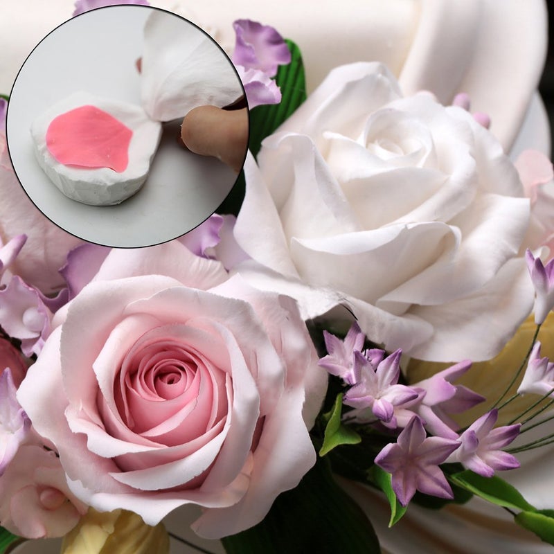 SK SK 3D Rose Petals Silicone Mold Fondant Chocolate Molds Baking Cookie Moulds Soap Decorating Molds  - Image 2