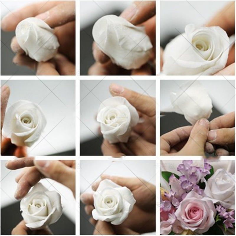SK SK 3D Rose Petals Silicone Mold Fondant Chocolate Molds Baking Cookie Moulds Soap Decorating Molds  - Image 4