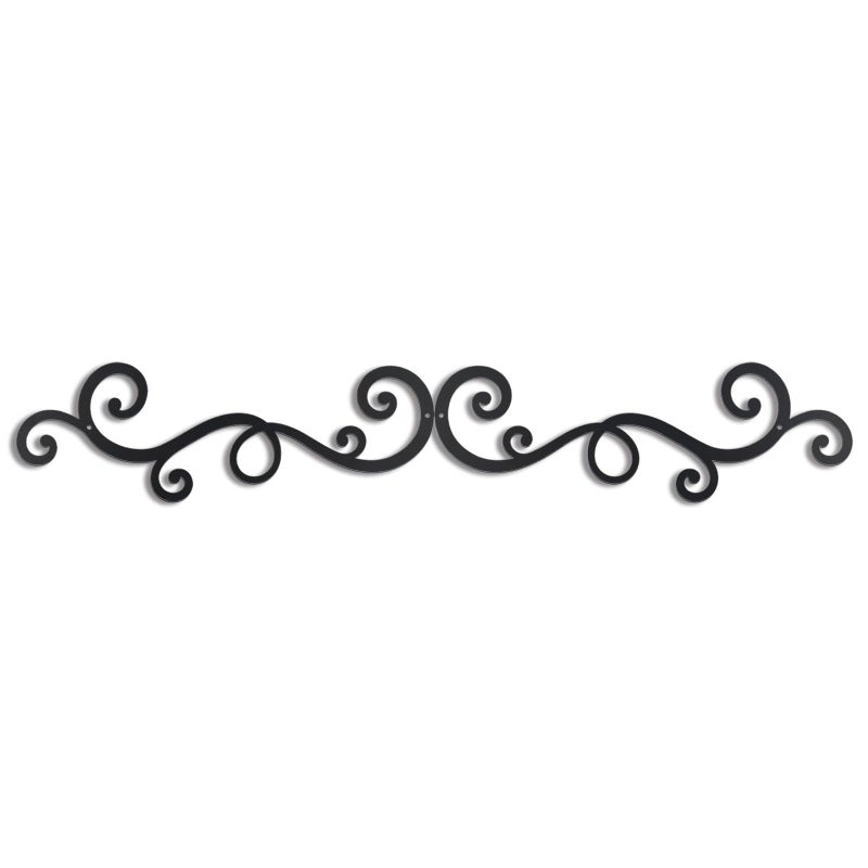 OYEFLY Metal Scroll Wall Art Decor,Rustic Iron Wall Medallion (style 2) - Image 1
