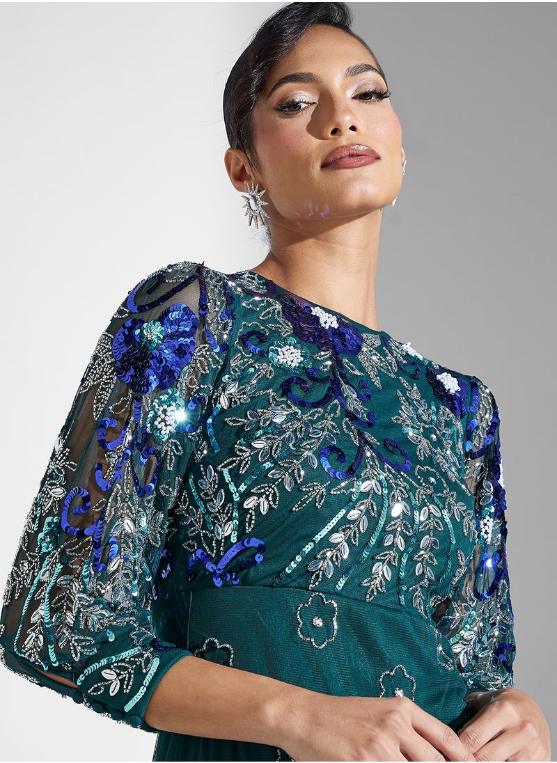Frock and Frill Embroidered Tiered Dress  - Image 3