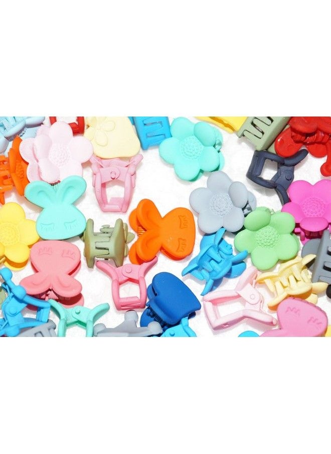 FOK 5 Pairs Small Plastic Multi Color & Fancy Hair Clutchers For Women/Girls (Random Design)  - Image 4