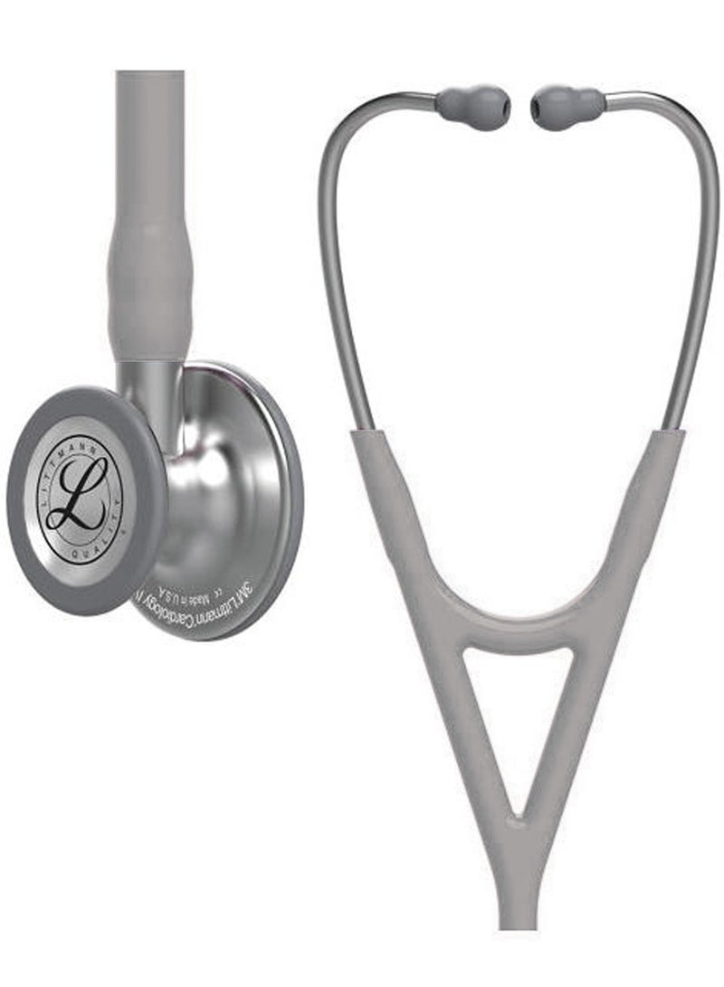 ثري أم ليتمان سماعة طبية من نوع 3M Littmann، مخصصة لأمراض القلب من النوع الرابع، قسطرة رمادية بطول 27 بوصة، طرف سماعة رمادي، 6153 - Image 1