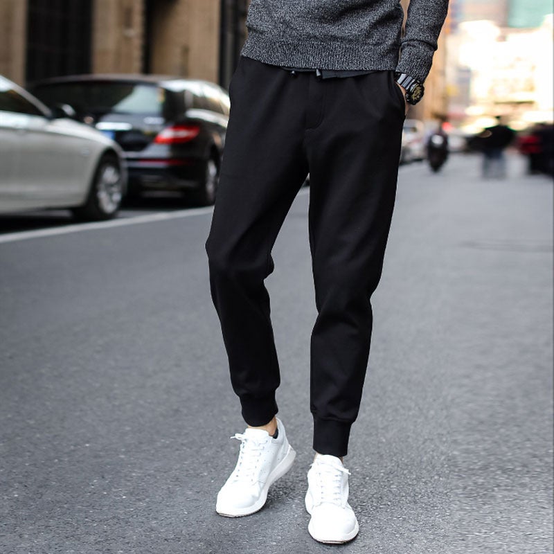 2021 Durable Mens Work Pants Summer Cargo Leather rope casual pants Black 