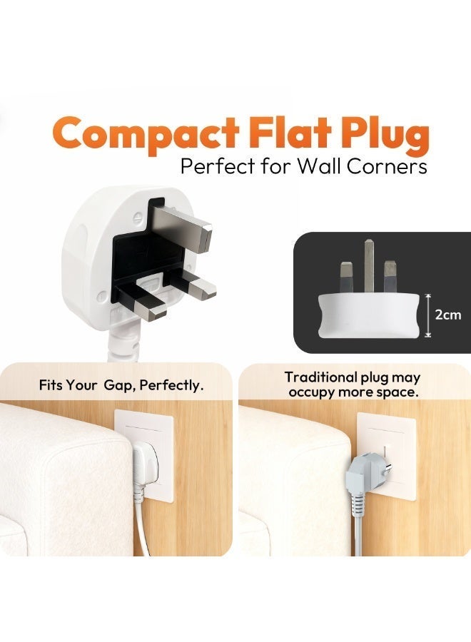 Arabayt  tech Power Extension Lead 10 Outlets with USB Port[18W PD],Surge Protection Power Strip with 1 USB-C & 5 USB Slots, Overload Protection Extension Socket With 3 Meter Extension Cord For Home Office - Image 3