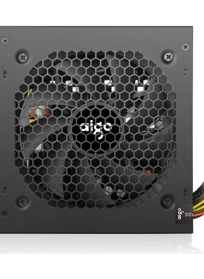 آيجو - AK500 Max 500W ATX مزود طاقة، PFC مدمج، تحكم ذكي في درجة الحرارة، مروحة تحمل هيدروليكية صامتة 12 سم، ATX 24pin 12V، 4 واجهة SATA، أسود | AK500 - Image 1