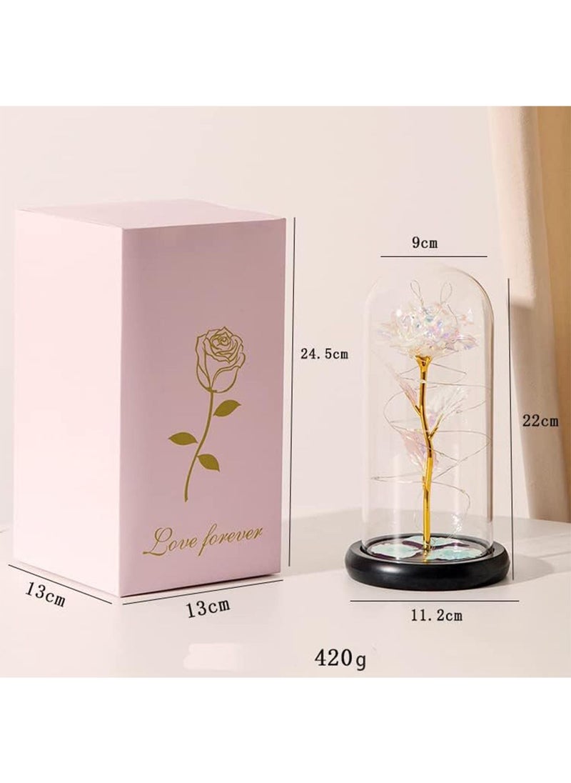 Galaxy Rose Flower Gift Colorful Artificial Rose Flower Gifts Forever in Glass Dome - pzsku/Z1B98FB9222F1B404197EZ/45/_/1689082773/fd494b9b-5f99-4ccb-8078-c5e06fad45ca