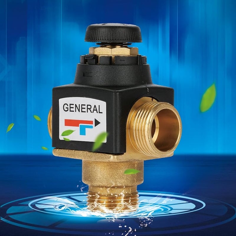 Brass Thermostatic Mixing Valve DN20 3 Way Male Thread for Solar Water Heater - Image 5