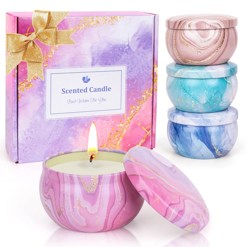 SUPERSUN Candles Gift Set for Women, Aromatherapy Candles for Home Scented 4 Pack, 80 Hours Long Lasting, Womens Gifts for Christmas, Birthday, Valentines Day - Image 1