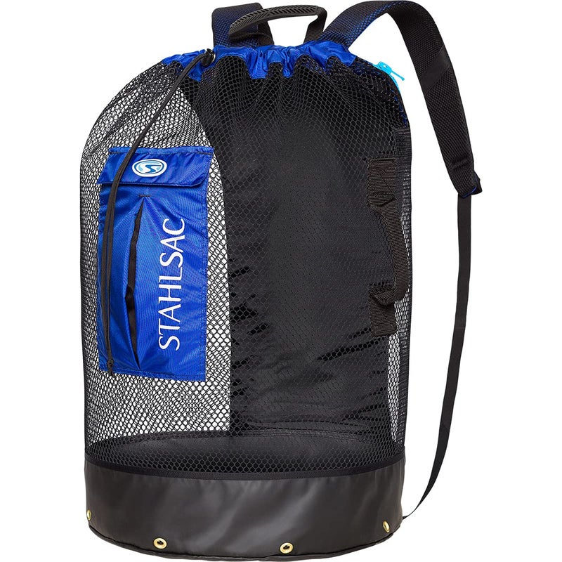 Stahlsac Bonaire Mesh Backpack: Big 142L size, ideal for dive gear, dry pockets, BLUE - Image 1