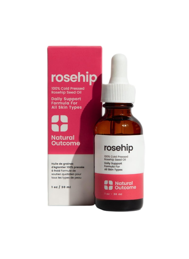 natural outcome - Rosehip Oil 100 Pure ColdPressed Rosehip Seed Face Oil  AntiAging Facial Oil to Plump Balance  Hydrate 1 oz - Image 1