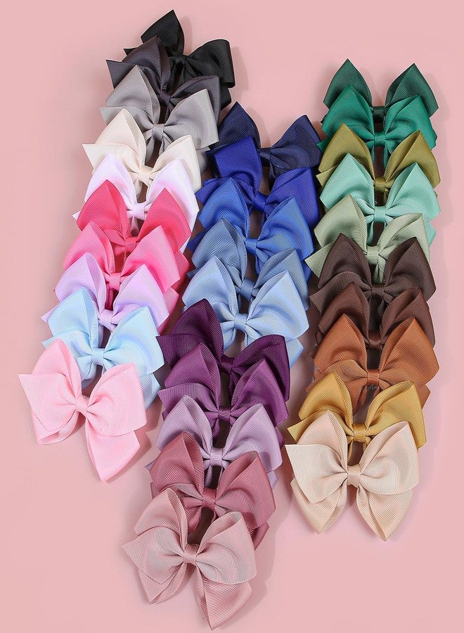 XIMA 30Pcs 4.5" Hair Bows Alligator Clips, Grosgrain Ribbon Bows for Girls, Toddlers, Kids, Women,Hair Accessories - Image 3