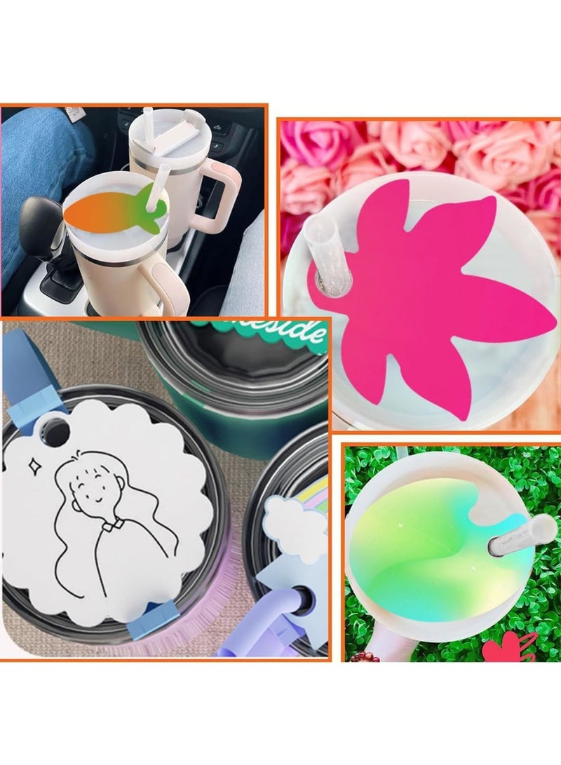 Zikra Name Plate Resin Molds for Stanley Cup, 4 PCS Name Tag Silicone Molds for Stanley Cup Lid 40 oz, Personalized Custom Tumbler Cup Name Plate Mold, 4 Style Cavities Epoxy DIY Craft Tray - Image 3