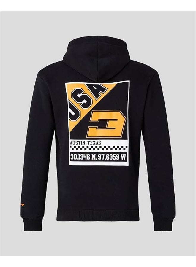 مكلارين McLaren F1 Men's Daniel Ricciardo USA Austin GP Graphic Hoodie - Image 2
