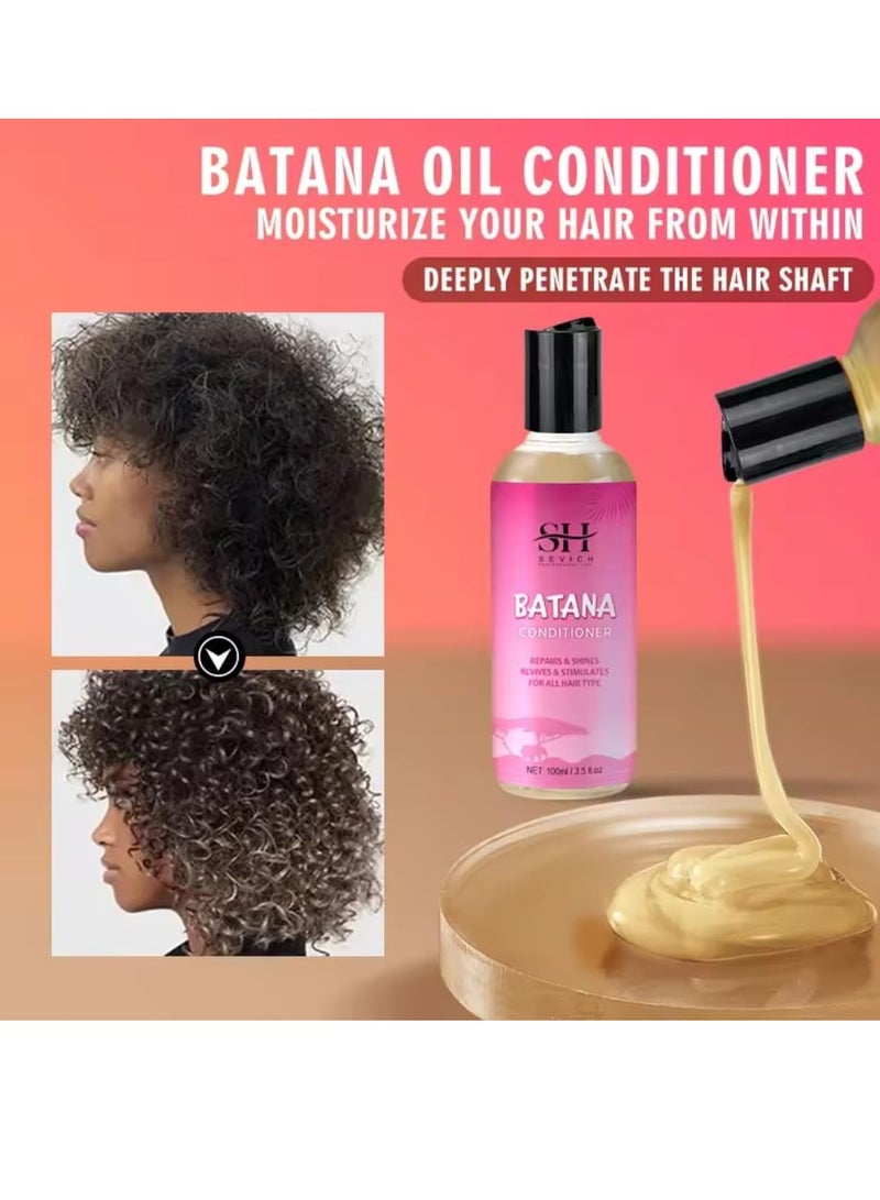 Sevich 100ml Batana Oil Conditioner Natural 100% Raw Batana Oil Hair Care Conditioner Shines Revives Protects from Dryness Moisturizes Restores Hair and Repair Damaged Hair Conditioner - Image 3