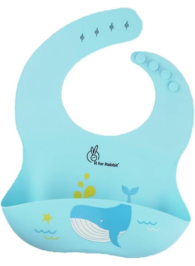R for Rabbit Safari Silicone Bib for Baby Food Feeding - Image 2