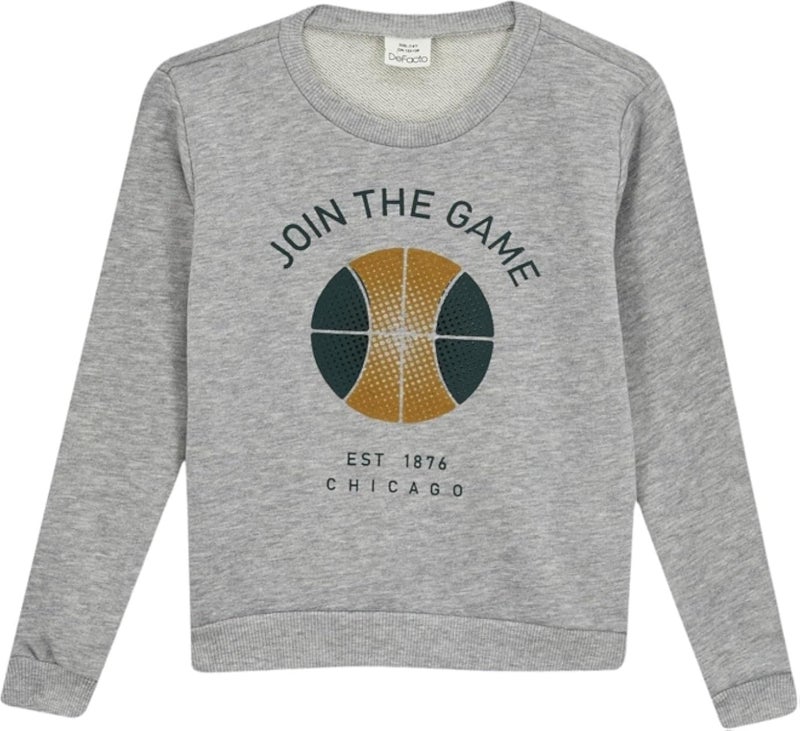 DeFacto Boy Knitted Sweat Shirt A1569A8 Sweatshirt
