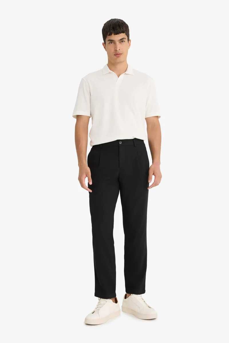 ديفاكتو Regular Fit Resort Neck Short Sleeve Polo T-Shirt