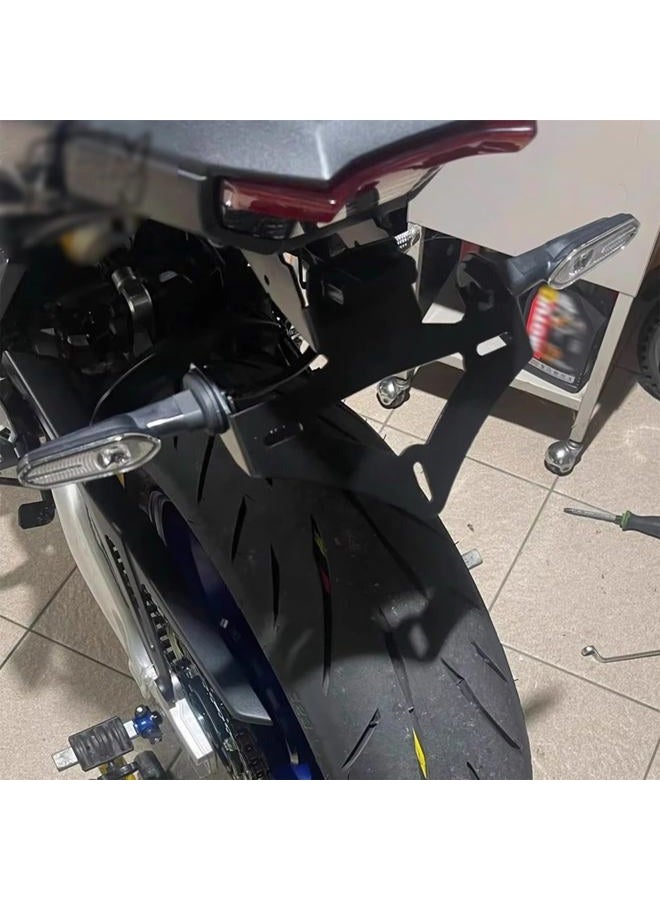GZDLMoto Motorcycle Fender Eliminator Kit, Tail Tidy, License Plate Holder for Yamaha MT09/FZ09/MT09 SP/Tracer 900 2024-2025, Black CNC Aluminum, With LED - Image 2