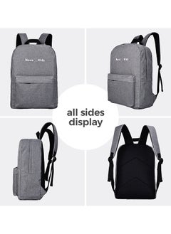Nova kids School Bag, 17Inch/18L - Grey  - Image 5