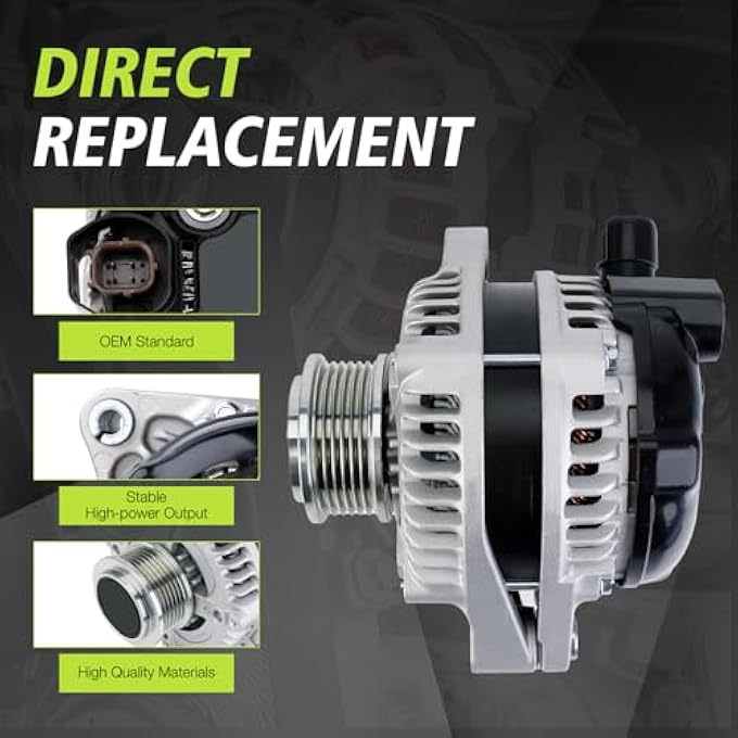 Kinwrdsn Alternator Replacement for 2012-2015 Pilot2011-2013 Odyssey2012-2014 for Ridgeline V6 3.5L104210-1240, 9764219-124290-5582 - Image 5