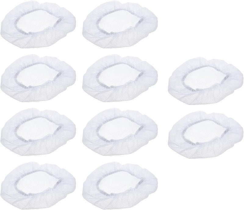VOSAREA 10pcs Anti-Static Breathable Chef Hats Adjustable Food Service Hair Caps Unisex Kitchen Cooking Work Beanie White - Image 1