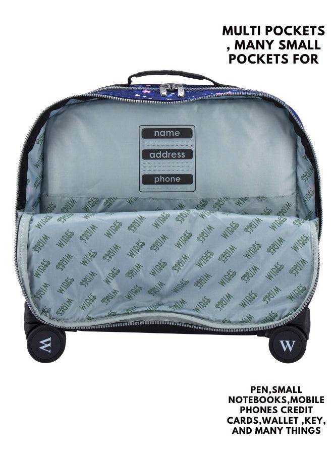 Wires 3 Piece Kids School Trolley Bag laptop compartment 8 Wheels With Lunch bag & Pencil Case  - Image 3