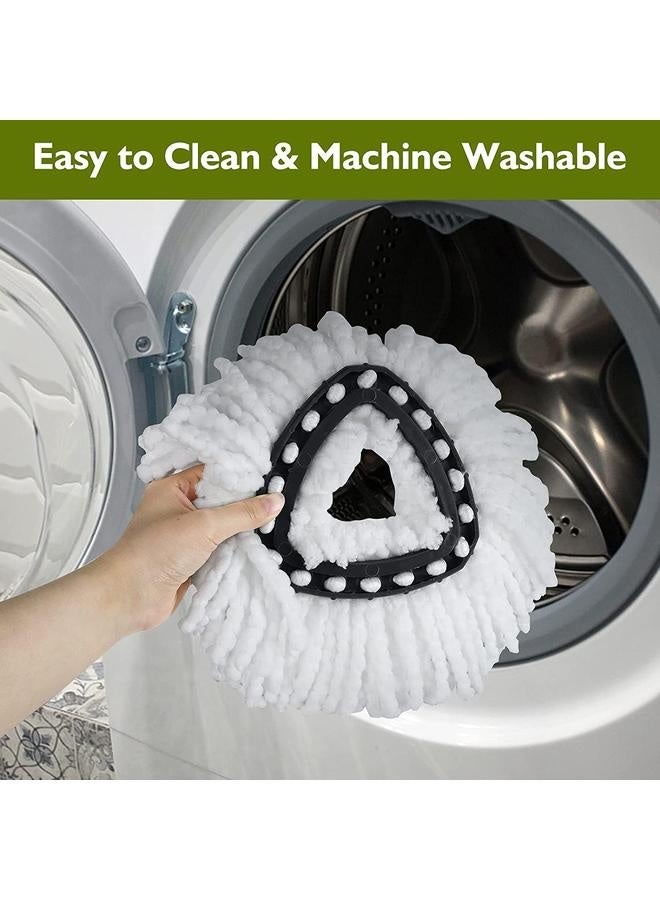 فيليدا رأس ممسحة دوارة سهلة الارتداء من فيليدا، رأس بديل للممسحة متوافق مع فيليدا، عبوات إعادة تعبئة ممسحة دوارة من الألياف الدقيقة، رأس دوار سهل التنظيف لتنظيف الأرضيات (أبيض، 2) - Image 5