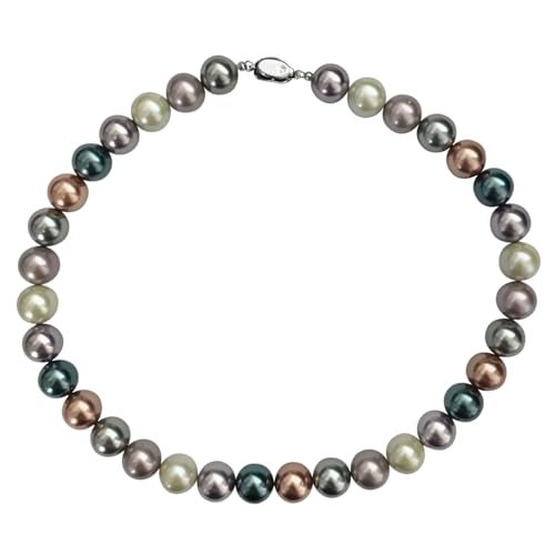 Peora Multicolor Pearl Studded Necklace Contemporary Fashion Jewellery Gift for Women & Girls - Image 1