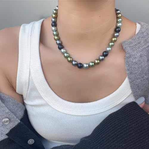 Peora Multicolor Pearl Studded Necklace Contemporary Fashion Jewellery Gift for Women & Girls - Image 2