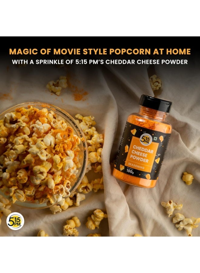 5:15PM Cheddar Cheese Powder for Popcorn, Pasta, Pizza, Nachos & Fries | Popcorn & Cheese Seasoning Powder,1 Count - Image 2