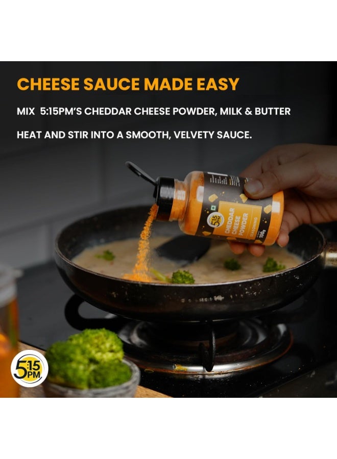 5:15PM Cheddar Cheese Powder for Popcorn, Pasta, Pizza, Nachos & Fries | Popcorn & Cheese Seasoning Powder,1 Count - Image 4