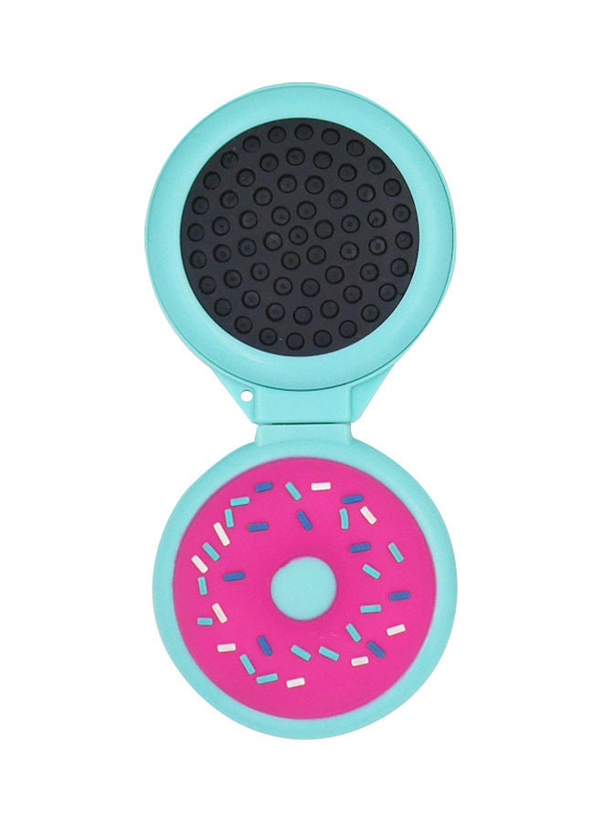 NIBEMINENT Pocket Folding Hair Brush with Portable Mirror Multicolour