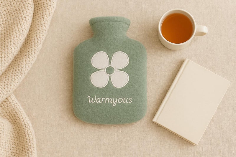 SVULINT Super Soft Plush Covered Hot and Cold Water Bag Bottle, Hot Water bag for Period Cramps Relief Bag, Heating Bottle for Body Pain Relief Therapy (Green, 1000 ML) - Image 5