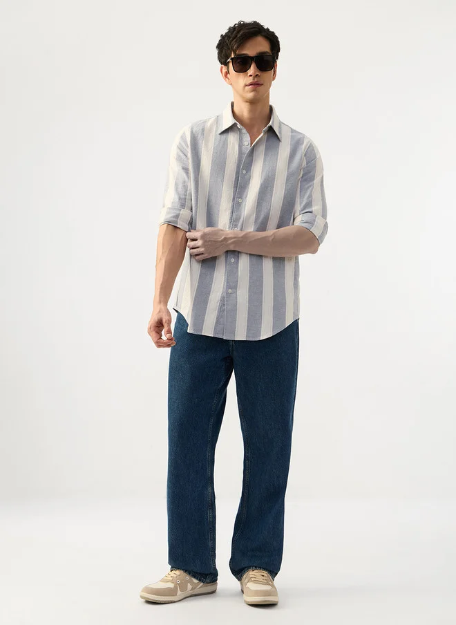 The Souled Store  The Souled Store Men Striped Casual Shirt  | Best Price UAE