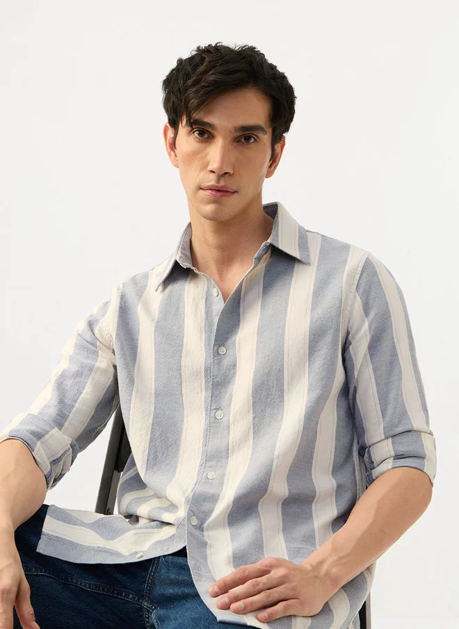 The Souled Store  The Souled Store Men Striped Casual Shirt  | Best Price UAE