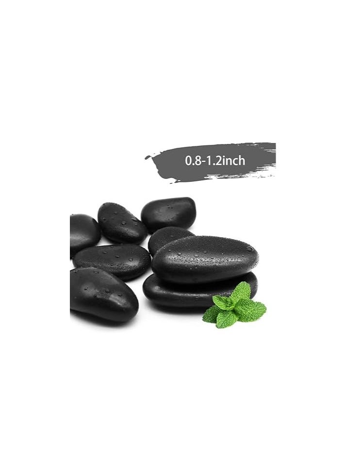ماركة غير محددة GraceFINE الحصى السوداء الزخرفية صخور النهر الزينة هبطت وأحجار مصقولة للمناظر الطبيعية، ديكور المنزل، الحرف اليدوية، مشروع فني (3.3 رطل)  - Image 2