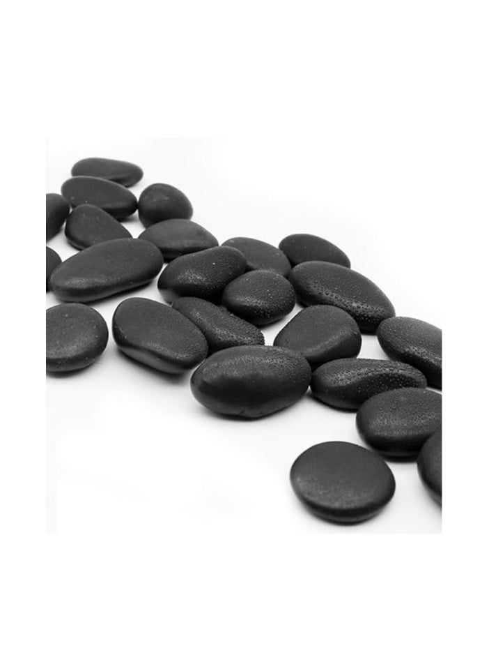 ماركة غير محددة GraceFINE الحصى السوداء الزخرفية صخور النهر الزينة هبطت وأحجار مصقولة للمناظر الطبيعية، ديكور المنزل، الحرف اليدوية، مشروع فني (3.3 رطل)  - Image 3