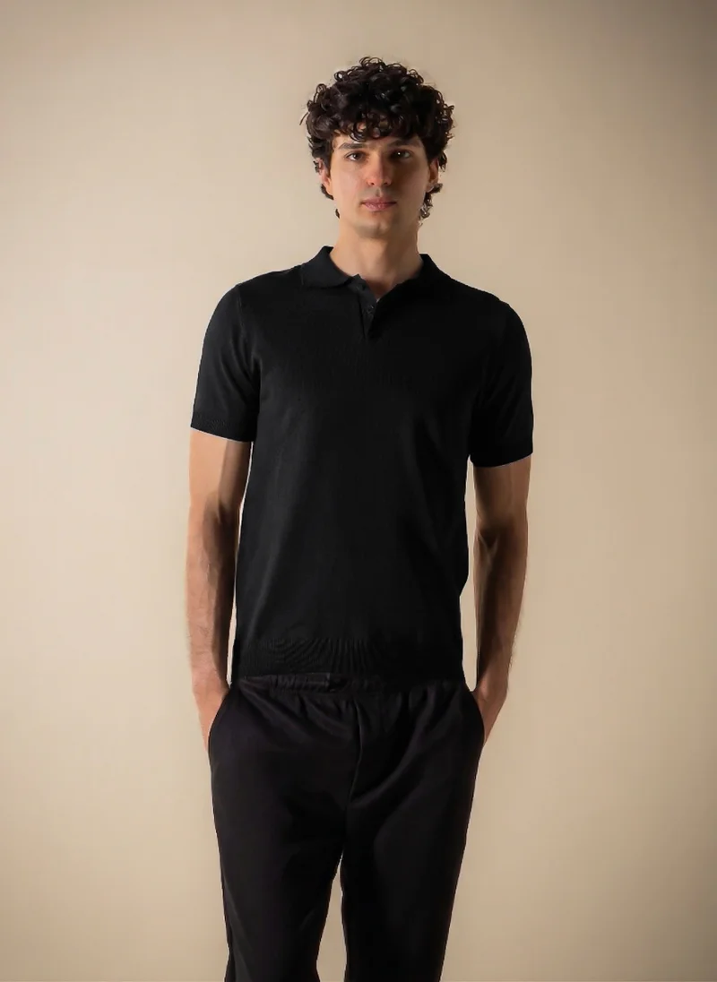 شايبس SLIM KNIT POLO SHIRT