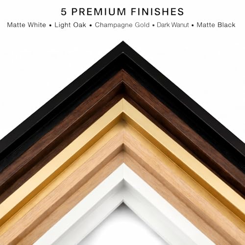 Prixas Print Floater Frame for Canvas Paintings - 1.25" Deep Gallery Floating Picture Frame with Premium PS Frame (Not Solid Wood), Made in USA Wall Art Decor (Light Brown, 11x14) - Image 3