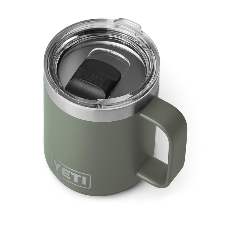 YETI Rambler 10 oz Stackable Mug, Vacuum Insulated, Stainless Steel with MagSlider Lid, Camp Green - Image 1