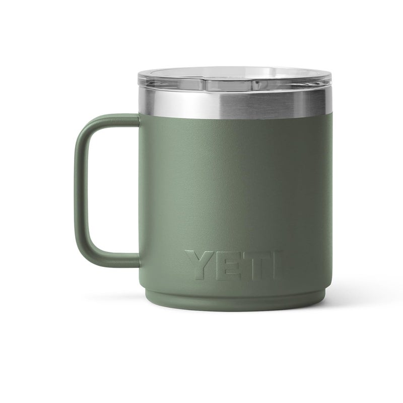 YETI Rambler 10 oz Stackable Mug, Vacuum Insulated, Stainless Steel with MagSlider Lid, Camp Green - Image 3