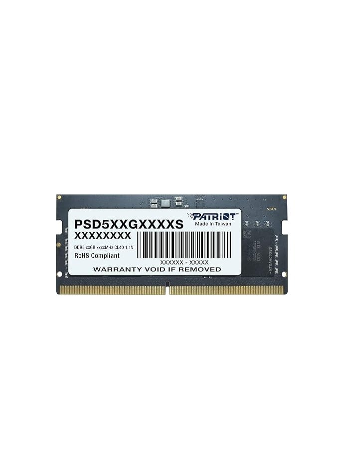 PATRIOT - Memory Signature Line DDR5 16GB (1 x 16GB) 5600MHz SODIMM Single - PSD516G560081S - Image 1