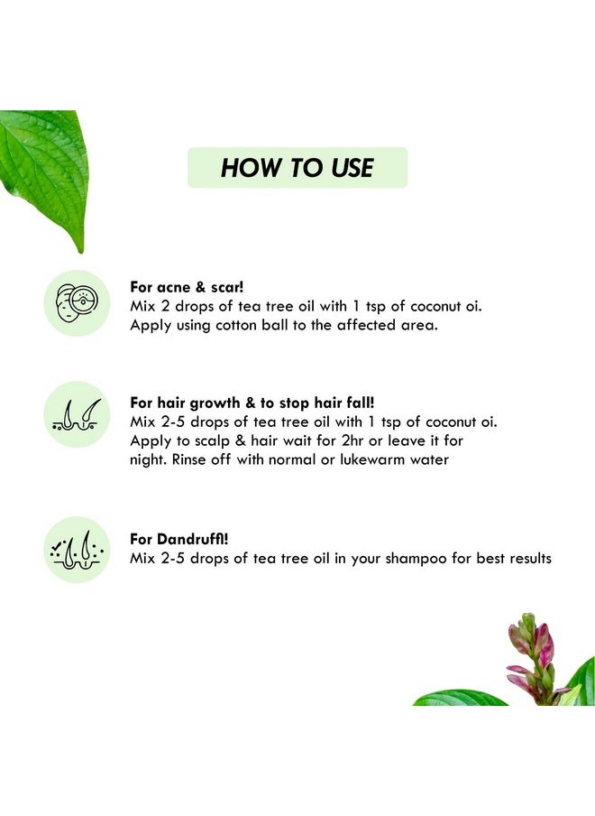 AROMATIQUE - Aromatique Tea Tree Oil for Face - Tea Tree Essential Oil for Skin, Hair Growth, Scalp, Acne - Tea Tree Oil 30 ml - Image 1