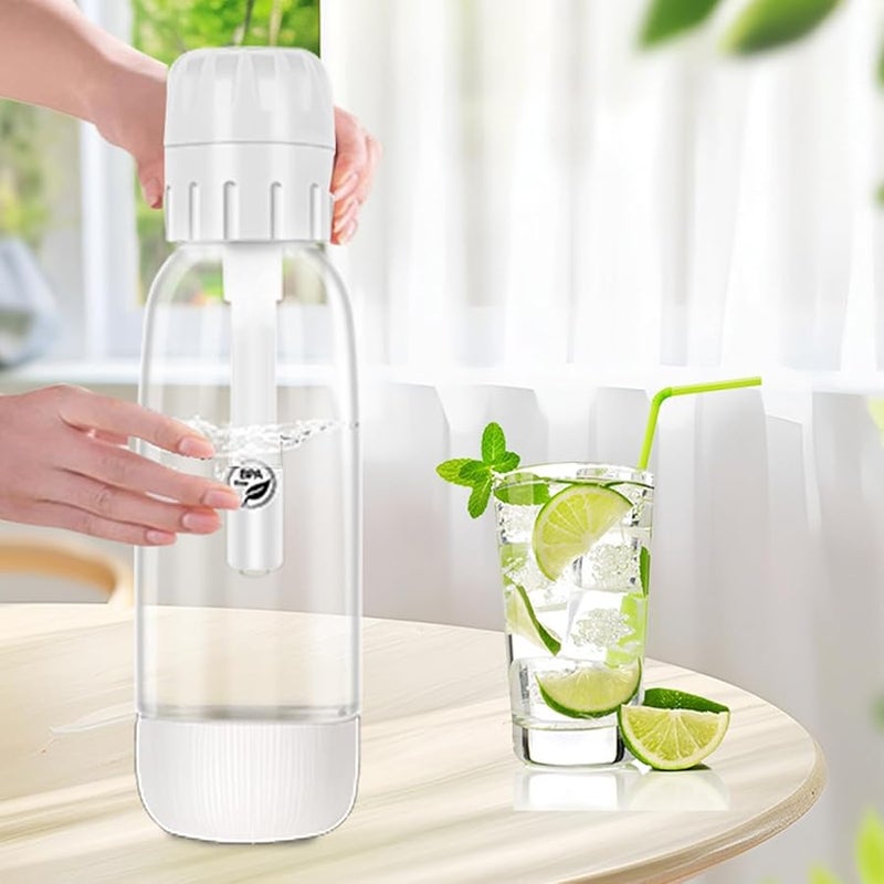Portable White Soda Maker Manual Sparkling Water Carbonator For Travel - Image 4
